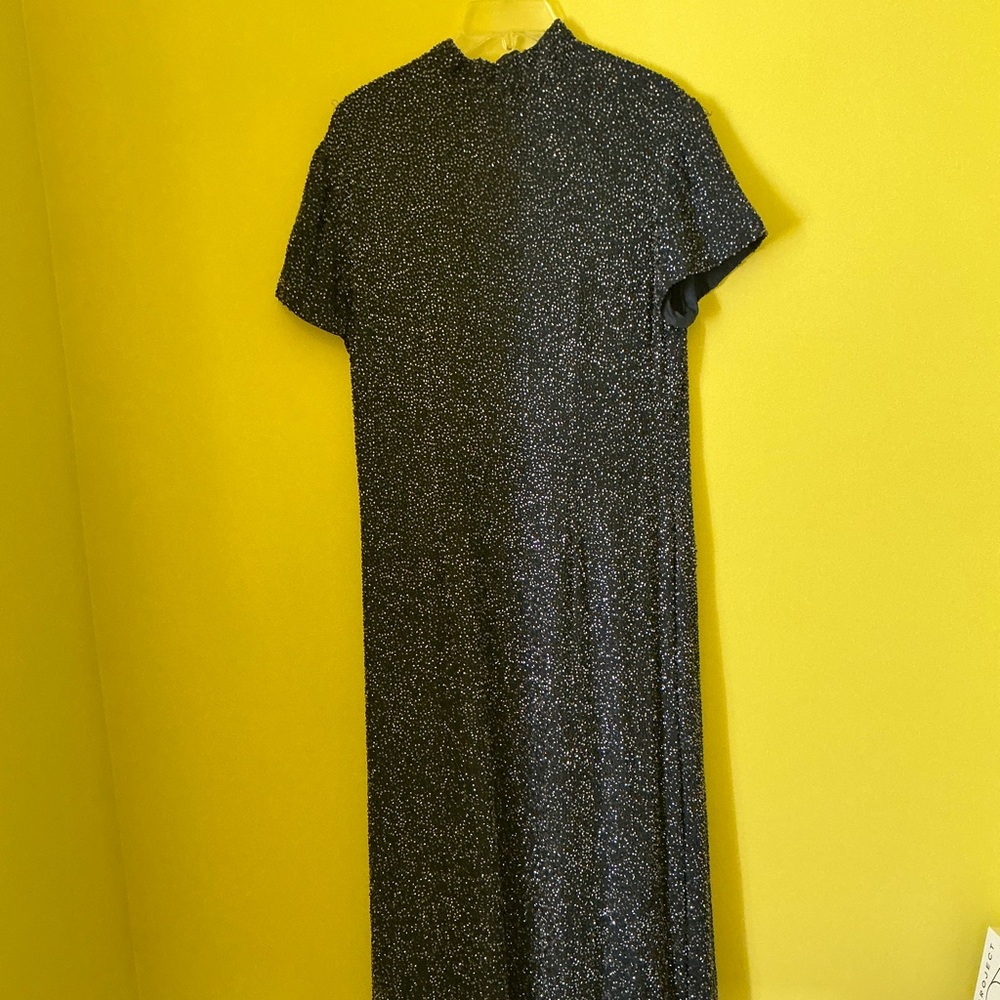 90s Vintage Beaded Cassandra Stone Prom Dress